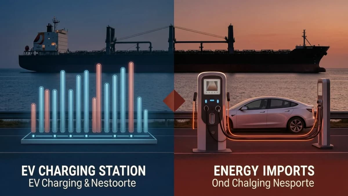 Ilustrasi editorial: Cek Fakta: Apakah Kendaraan Listrik Selalu Menghapus Impor Energi?
