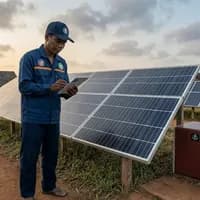 Ilustrasi editorial: Cek Fakta: Transisi Energi Desa Bukan Sekadar Memasang Panel Surya